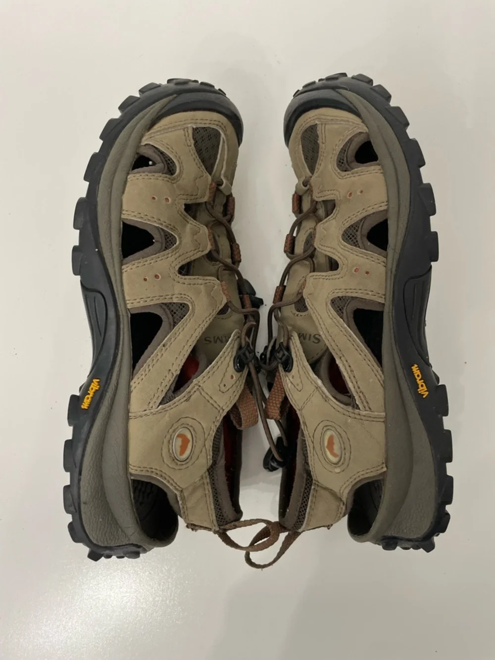 Simms StreamTread Nubuck Leather Water Hiking Fishing Shoe, Mens size 8